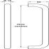 Pull Handle Bolt Through Fixing 304 Stainless Steel D Shaped Hole centres 150 mm satin - view 2