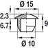 Cover Cap Plastic for Blind Holes Ø 10 mm For push fitting Light grey (RAL 7035) - view 3