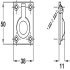 Flush Ring Pull Handle 50x38x11mm Brass PC - view 2