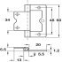 Flush Hinge 60x20mm Inset Steel ZP - view 2