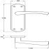 Lever Handles on Backplates for Latch Zinc Alloy Olton Designed for interior doors Satin nickel - view 2