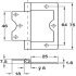 Flush Hinge 75x25mm LD Inset M.Steel EB - view 2
