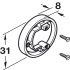 Tiomos 95D Cover Cap Rnd Plastic Sat Nickel - view 2