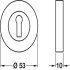 Escutcheon D53mm Std KW Zinc Alloy SN - view 2