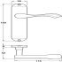 Lever Handles on Backplates for Bathroom Lock Zinc Alloy Welford Designed for interior doors Polished chrome - view 2