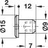 Sleeve Nut M6x12mm SW4 Steel NP - view 2
