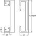 Pull Handle Cranked Face Fixing Aluminium Length 230 mm satin anodised - view 2