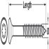 Spax Screw for MDF, Countersunk Head, T-Star, 4.0 x 50 mm - view 2