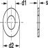 Washer Galvanized Steel Internal Ø 8.4 mm external Ø 24 mm thickness 2.0 mm - view 2