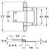 Flush Hinge 77mm MD Inset Steel/Zinc Alloy FB - view 2