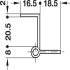 Cranked Hinge 50x35mm RH Brass MNP - view 2