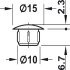Cover Cap Plastic for Blind Holes Ø 10 mm For push fitting Light grey (RAL 7035) - view 2