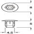 Cover Cap Plastic for Ø 5 mm Blind holes For push fitting Light brown - view 2