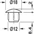 Cover Caps D12mm Blind Phillips Plastic 9010 Fawn - view 4