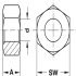 Hexagon Nut Galvanized Steel Internal thread Ø M5 - view 2