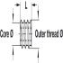 Screw-in Sleeve with Screwdriver Slot External thread Ø: 8 mm internal thread: M4 length: 10 mm - view 3
