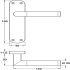 Mitred Lever Hdls/Plt Lever Brass P/SC - view 2