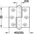 Furniture Hinge Straight LH 50mm Steel NP - view 3