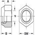 Hexagon Locking Nut Galvanized Steel with Nylon Insert Internal thread Ø M5 - view 2