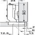 Concealed Cup Hinge 120° Standard Full Overlay Plus Tiomos For standard applications with convenient opening angle Without soft close screw fixing cup 45/9.5 - view 3