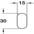 WithRobe Rail 0.5x30x15x1800mm Steel PCP - view 2