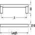 Bar Handle Aluminium Fixing Centres 160-1178 mm Graf 2 Stainless steel effect length 1200 mm hole centres 1178/589 mm - view 5