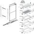 Pull Out Larder Unit Saphir Mesh Chrome Wire Baskets VS TAL Larder For cabinet width 400 mm installed height 1200-1450 mm 4 baskets included - view 2