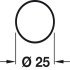 WithRobe Rail D25x1829mm White - view 2