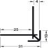 External Corner Profile for Alusplash™ Splashbacks 610 mm - Anthracite - view 2