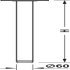 Leg w Adj D60x710mm Plastic Black/Steel Silver Col - view 2