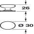 Jude Knob Brass Polished Nickel D30x26mm - view 2