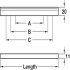 Angle Pull Handle Aluminium PC 96/128/160mm Fixing Centres - view 4