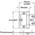 105 Flush Hinge Rad 75x33mm Steel EB - view 2