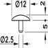 Trim Cap for Hospa Screws with Countersunk Head Plastic White RAL 9010 - view 2