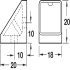 Mini Corner Connector 20x18mm Dark Brown - view 2