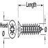 Multipurpose Screw, Countersunk Head, Fully Threaded, 3.0 x 25 mm - view 2