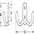 Coat Hook Dbl 76x46x20mm Zinc Alloy ORB - view 2