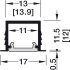 Aluminium Profile for Recess Mounting Loox5 LED Flexible Strip Lights 1103 Length 3000 mm depth 11.5 mm diffuser width 11 mm Black - view 3