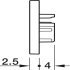 Loox5 2103 Profile Endcaps SM Plastic Silver - view 2