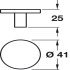 Como Knob Zinc Alloy Bru Gold D41x25mm - view 2