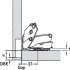 M310 155D Hinge Qck FO 45/9.5 wo SC NP - view 2