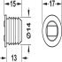 Magnetic Catch Pull 4.5 kg Mortice Type For press fitting White - view 3
