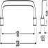 Bar Handle Zinc Alloy Fixing Centres 192 mm Floid Antique brass - view 3