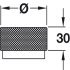 Knob Aluminium Ø 38-50 mm Graf Big Stainless steel effect Ø 50 mm - view 2