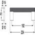 Bar Handle Aluminium Fixing Centres 192 mm Graf Big Stainless steel effect - view 2