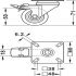 D50mm Castor Swivel with Brake Plastic Galvanised - view 2