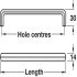 Tarvos Pull Handle Zinc Alloy Graphite 128mm Fixing Centres - view 2