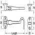 Cabin Hook+Eye Standard 153mm Brs SC - view 2