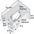 Cabinet Hanger 2-Way DF LH 65kg Plastic CrWht - view 3