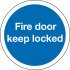 Blue Sign D76mm-Fire door keep locked 987.16.818
